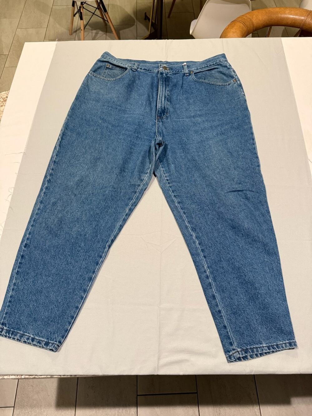 Capistrano Vintage Womens Jeans 22P High Rise Tapered Mom Blue Denim USA Made
